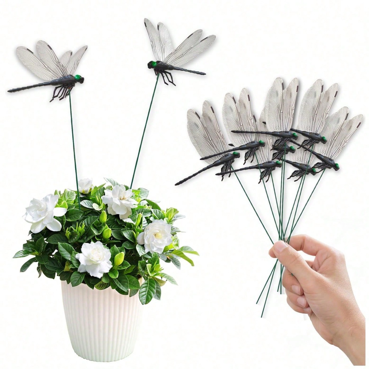 Bonsai Garden Decor - 10 Pcs Dragonfly Decorative S, Lifelike