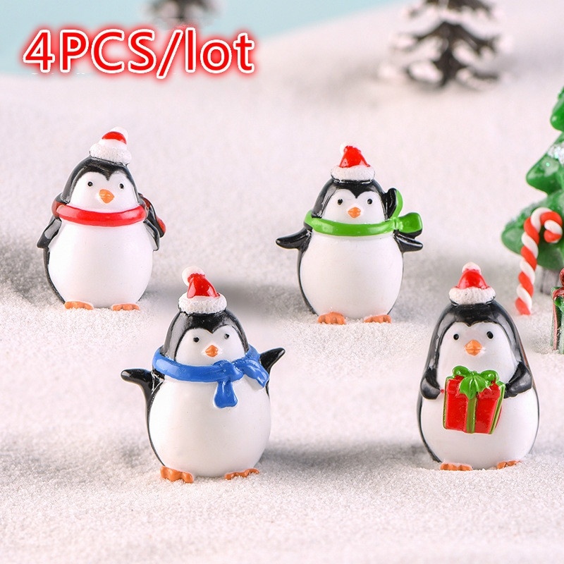 4pcs Mini Resin Penguin Micro  - огляд і ціна Bonsai Garden World