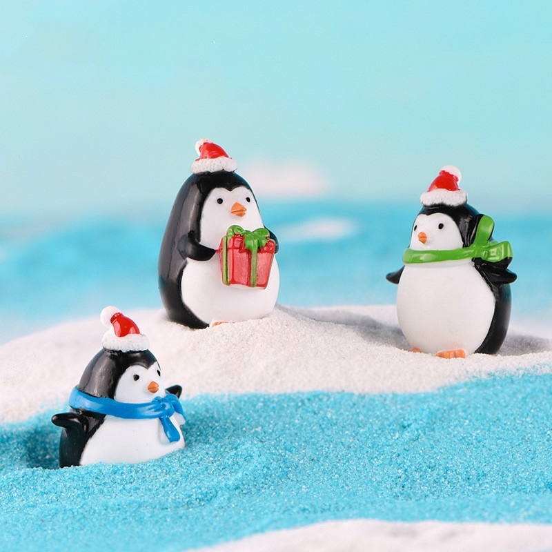 4pcs Mini Resin Penguin Micro  - огляд і ціна Bonsai Garden World
